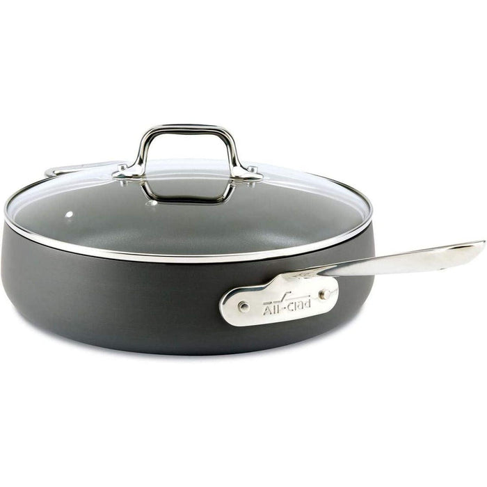 All-Clad - HA1 Hard Anodized Nonstick Cookware, 4qt Saute Pan with Lid - Limolin 