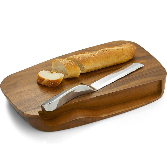 Nambe - Blend Bread Board With Knife - Limolin 