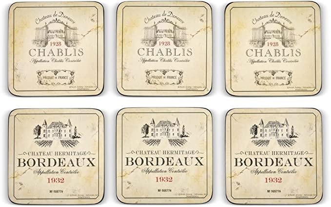 Pimpernel - Vin De France Coasters (Set of 6) - Limolin 