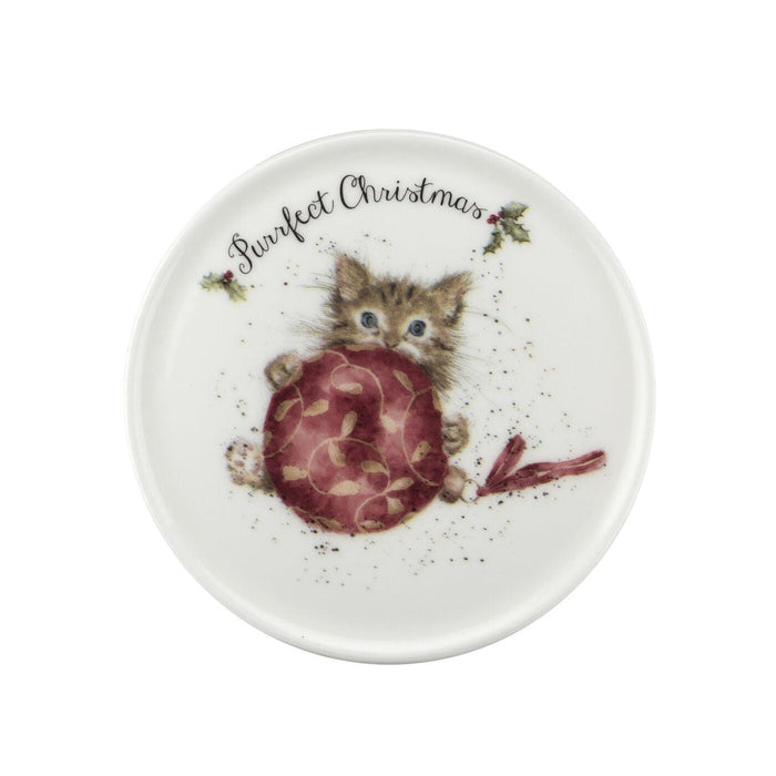 Royal Worcester - Mug & Coaster Purrfect Christmas 11oz - Limolin 