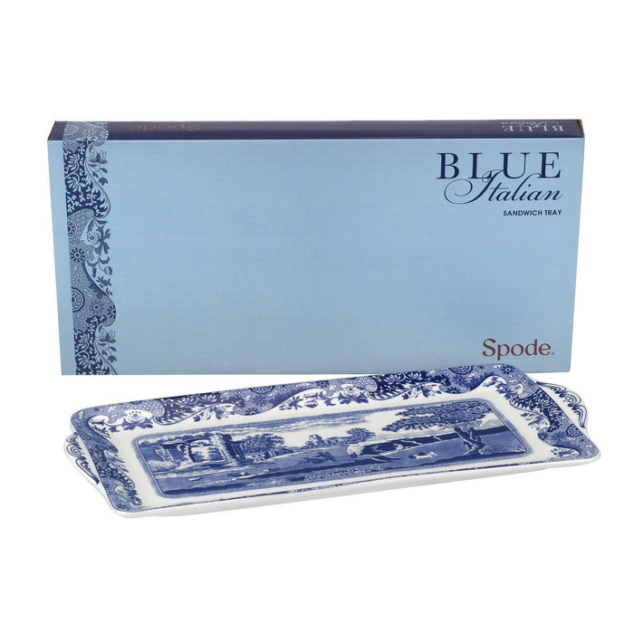 Spode - Blue Italian Sandwich Tray 13" - Limolin 